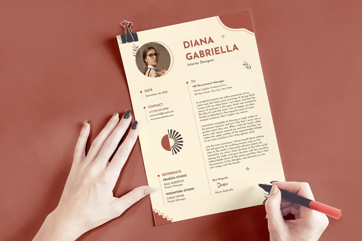Boho CV Resume Template