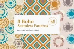 3 Boho Seamless Patterns