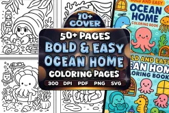 Bold Easy Ocean Home Coloring Pages