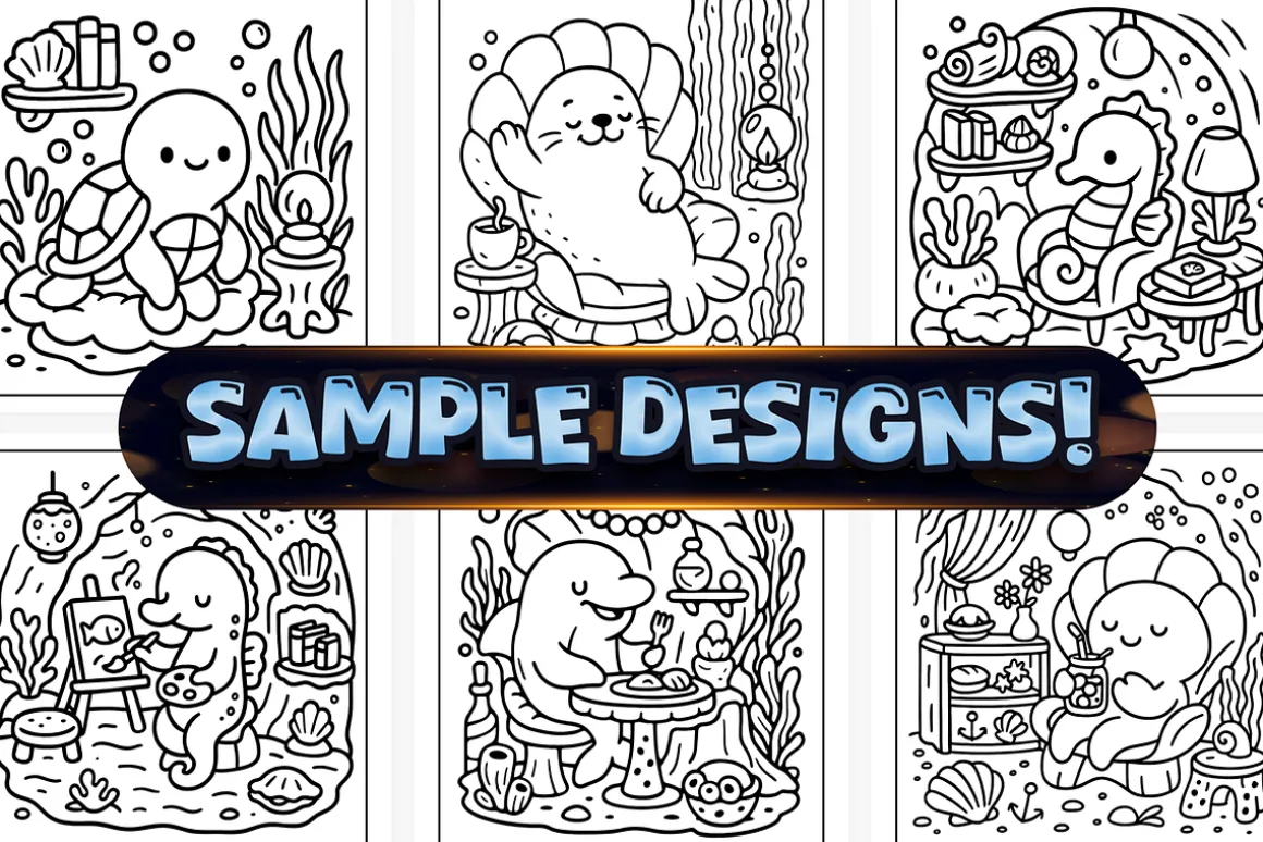Bold Easy Ocean Home Coloring Pages