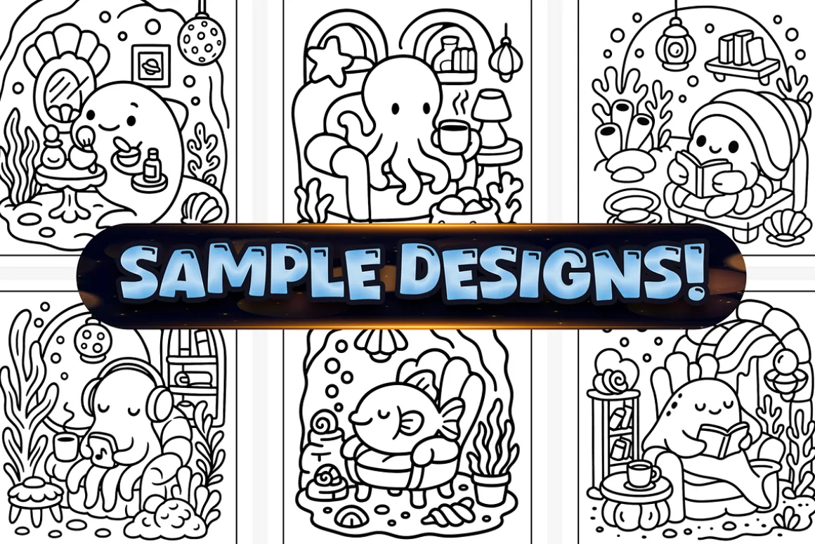 Bold Easy Ocean Home Coloring Pages