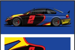Bold Striped Truck Wrap Design