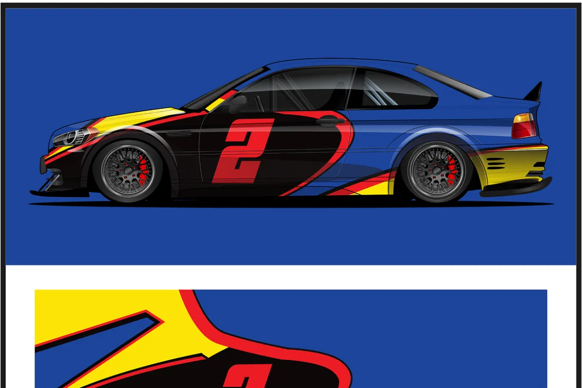 Bold Striped Truck Wrap Design