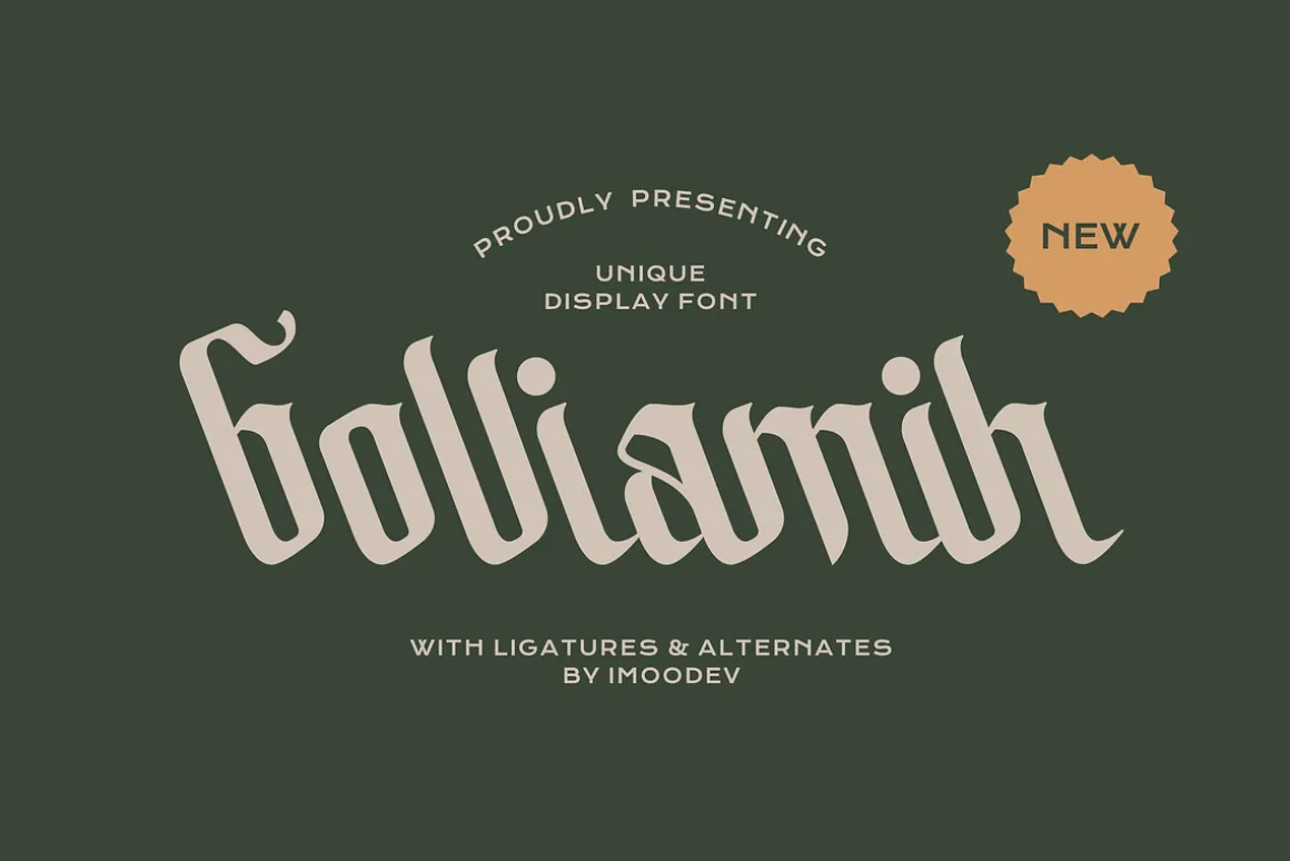 Bolliamih - Medieval Script Font