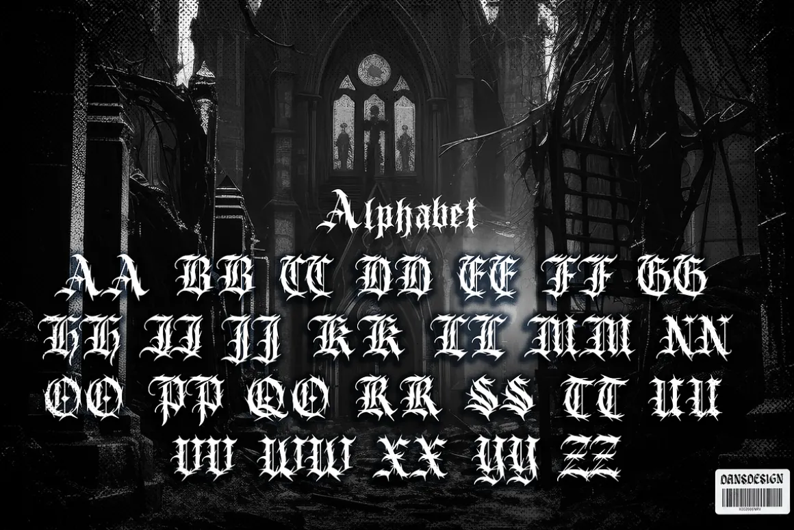 BONES Blackletters Gothic Display