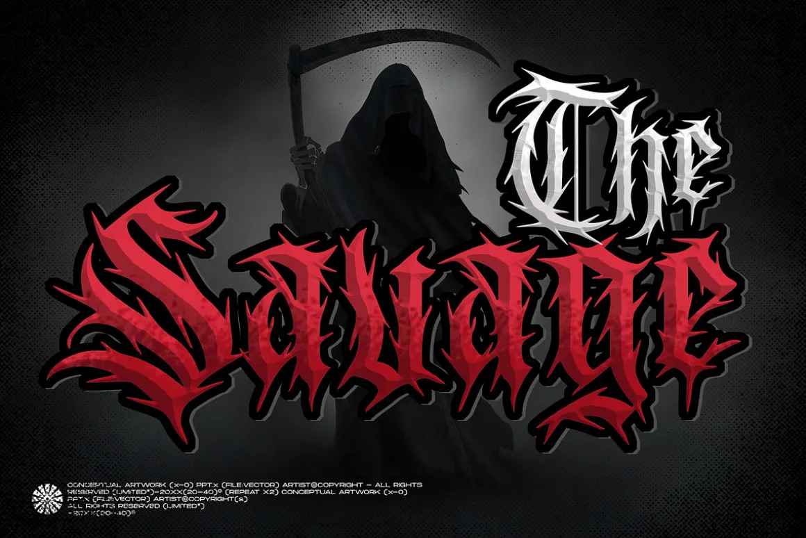 BONES Blackletters Gothic Display