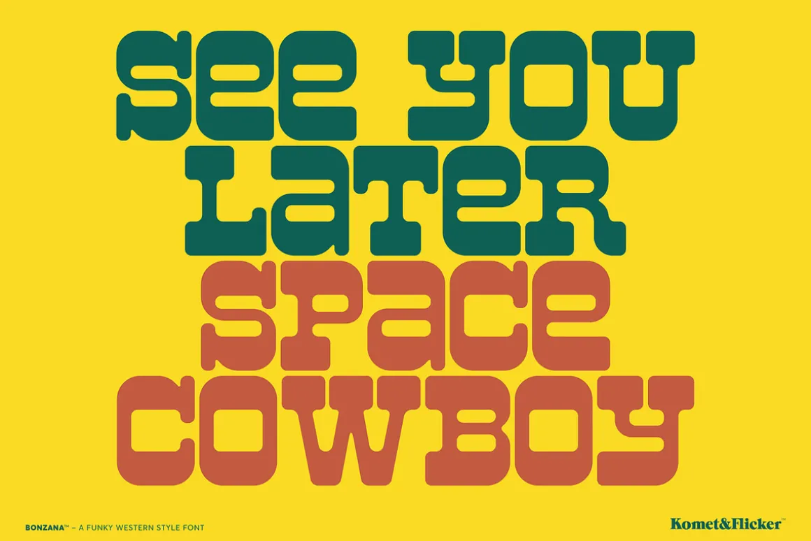 BONZANA - A Funky Western Style Font