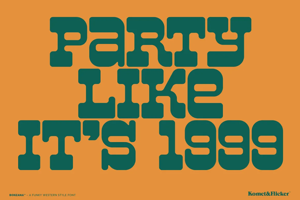BONZANA - A Funky Western Style Font