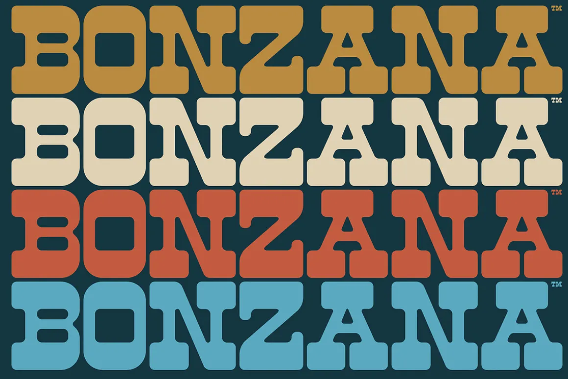 BONZANA - A Funky Western Style Font