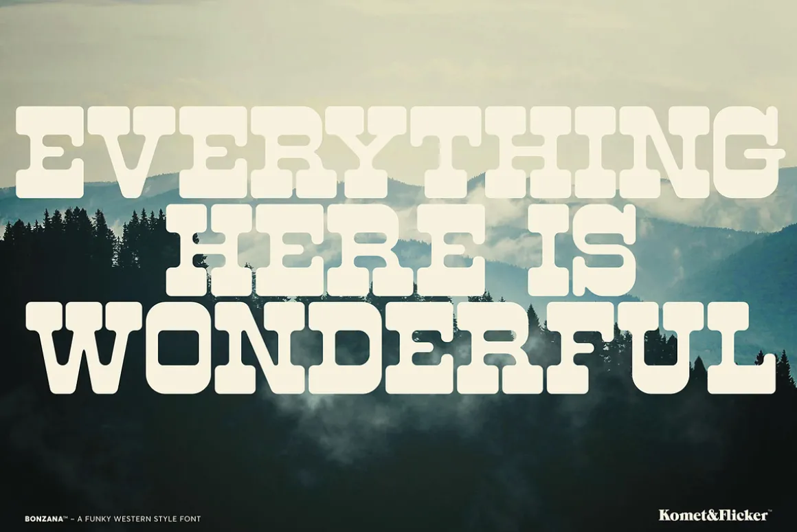 BONZANA - A Funky Western Style Font