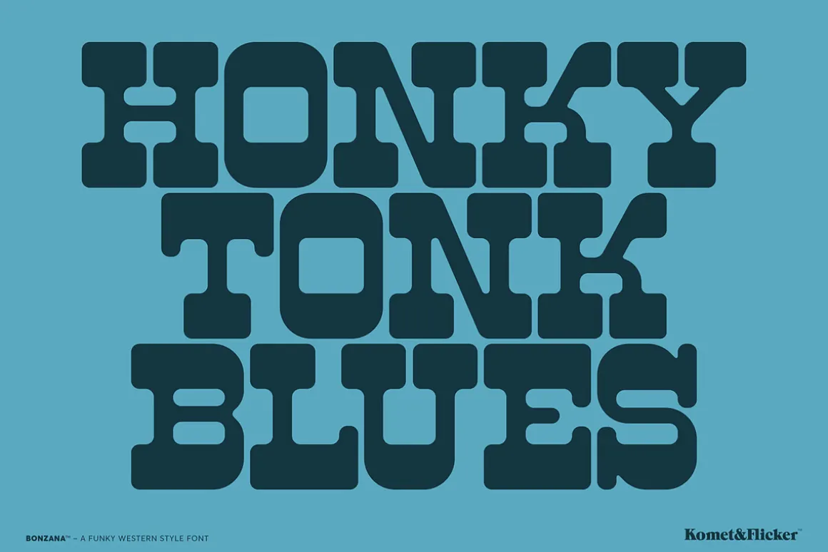 BONZANA - A Funky Western Style Font