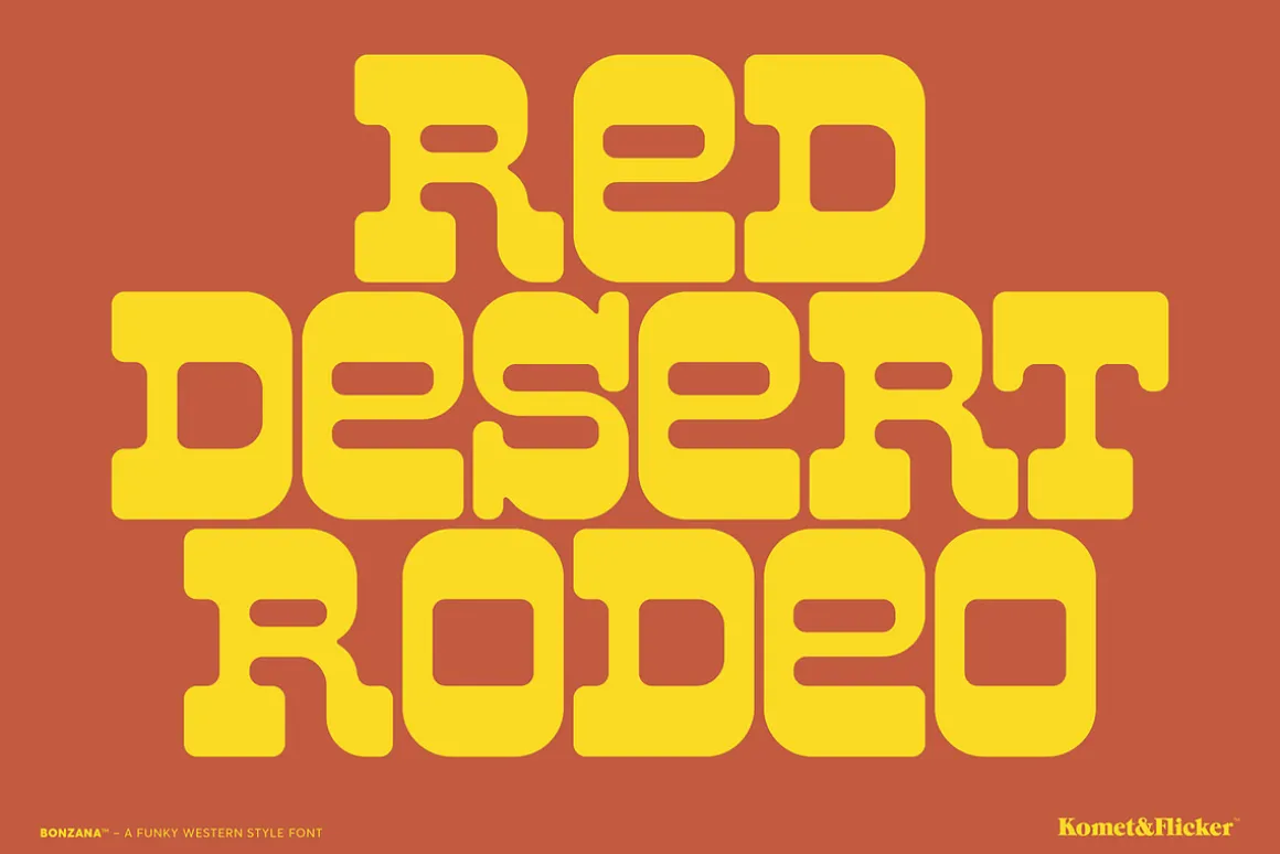 BONZANA - A Funky Western Style Font