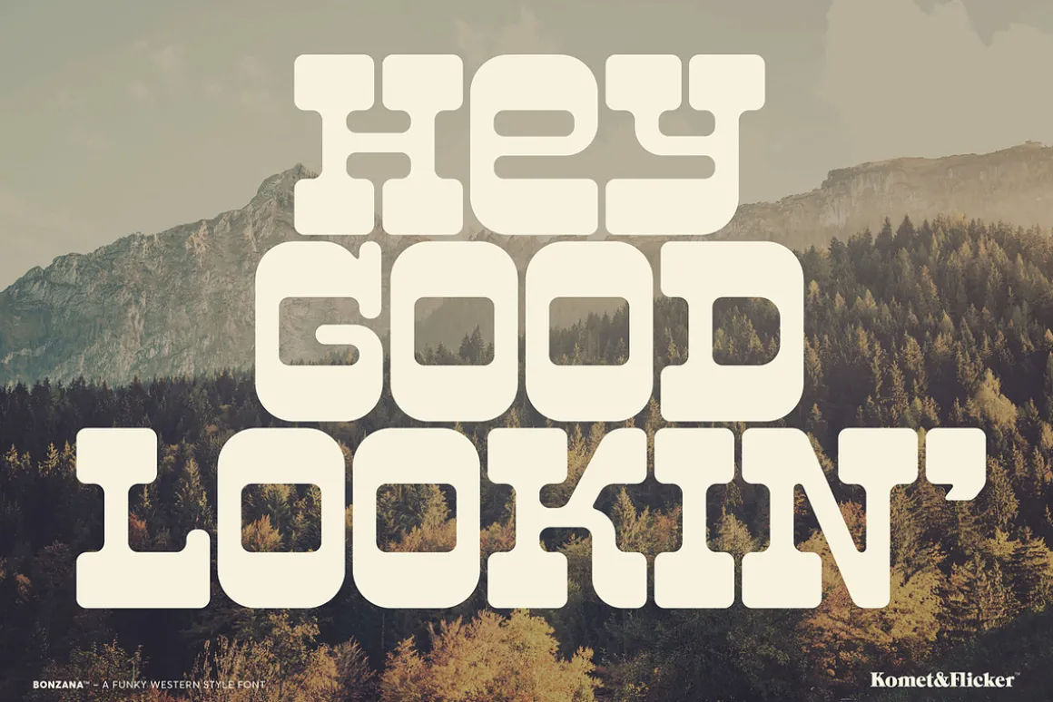 BONZANA - A Funky Western Style Font