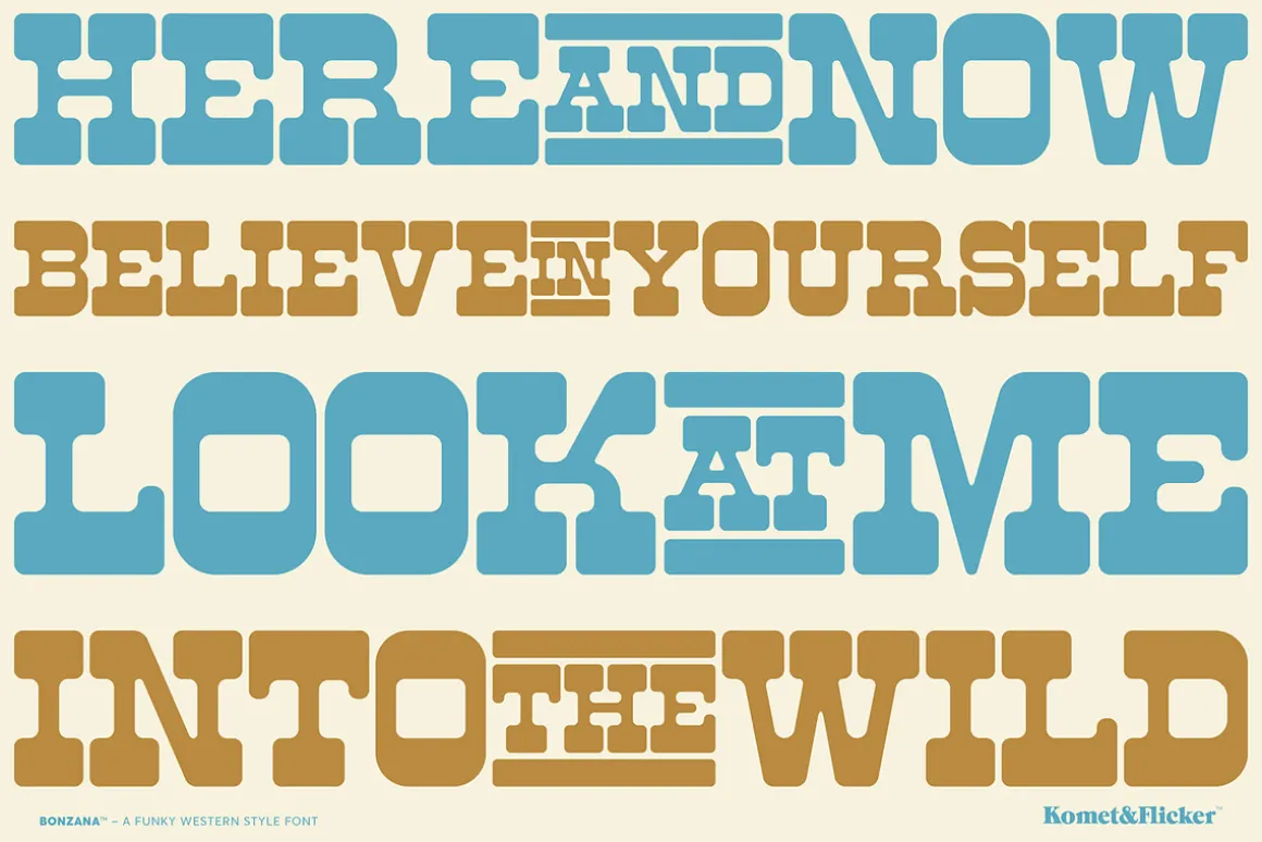 BONZANA - A Funky Western Style Font