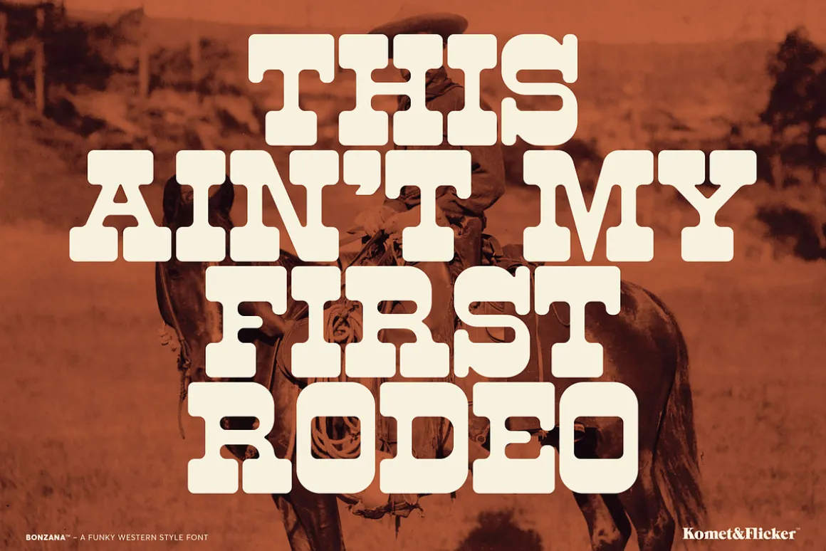 BONZANA - A Funky Western Style Font