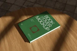 Book Cover On Table Mockup