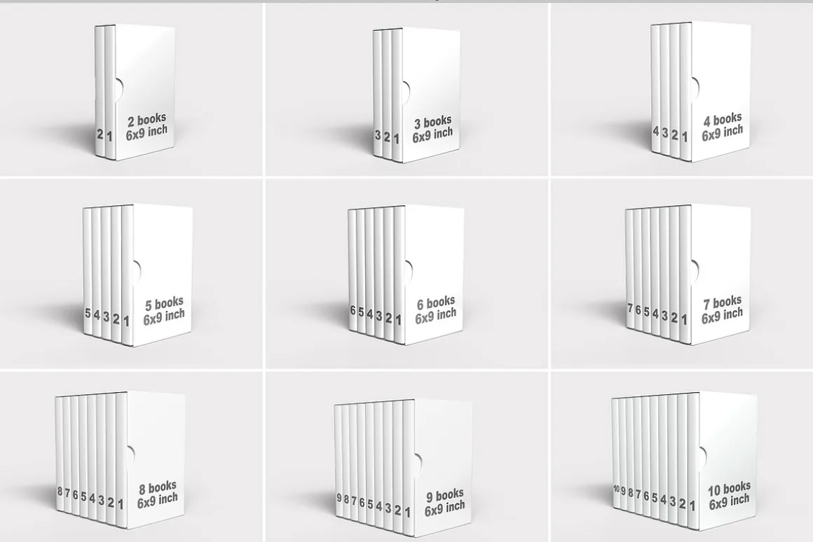 Book Set Boxes Mockup - 18 views
