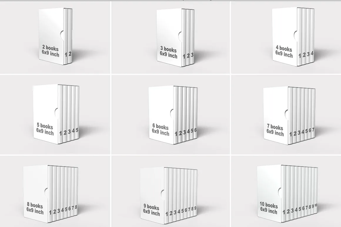 Book Set Boxes Mockup - 18 views