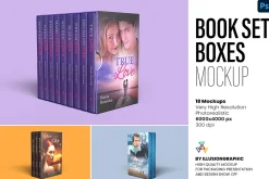 Book Set Boxes Mockup - 18 views