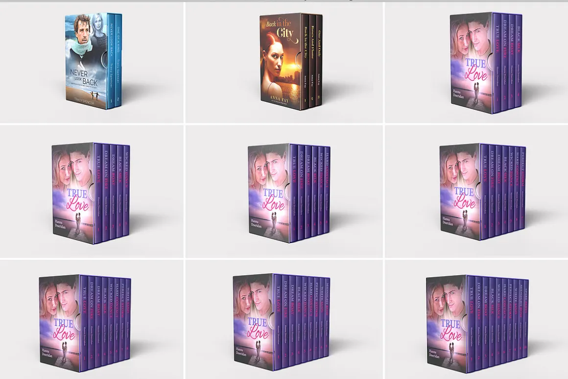 Book Set Boxes Mockup - 18 views