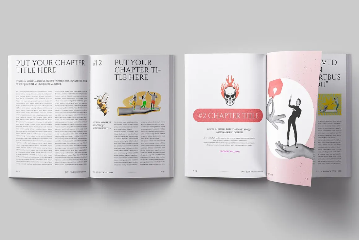 Book Title Layout Design Template