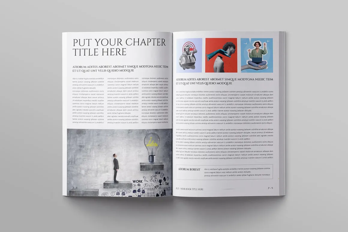 Book Title Layout Design Template