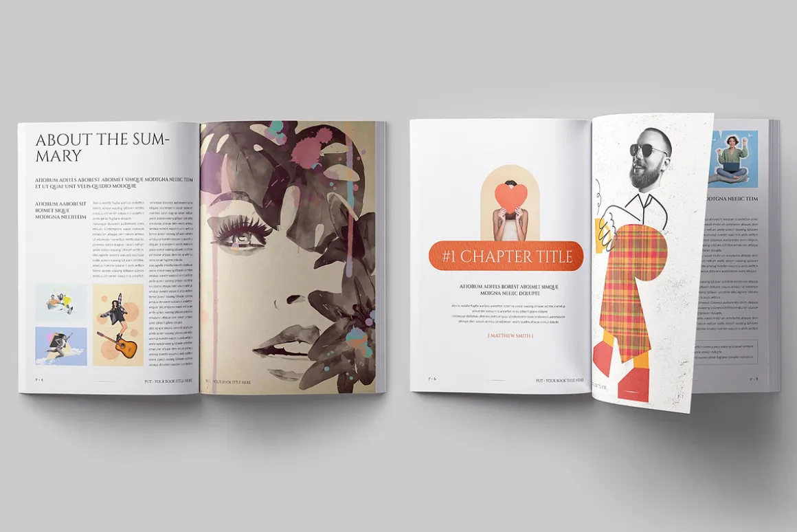 Book Title Layout Design Template