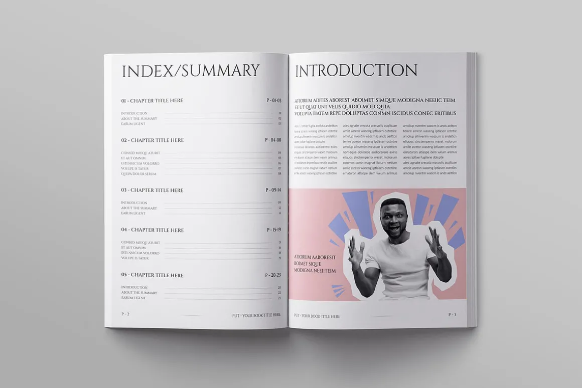 Book Title Layout Design Template