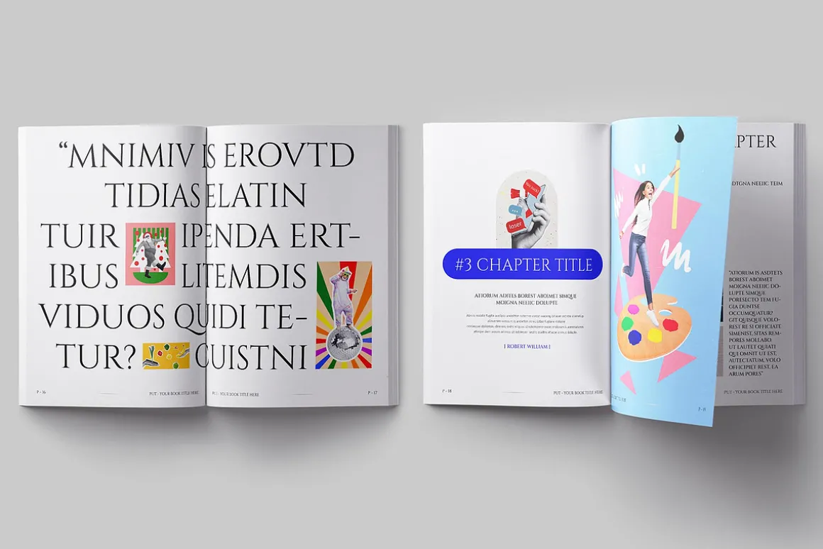 Book Title Layout Design Template