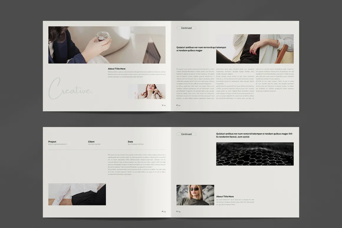 Book Title Layout Landscape Template