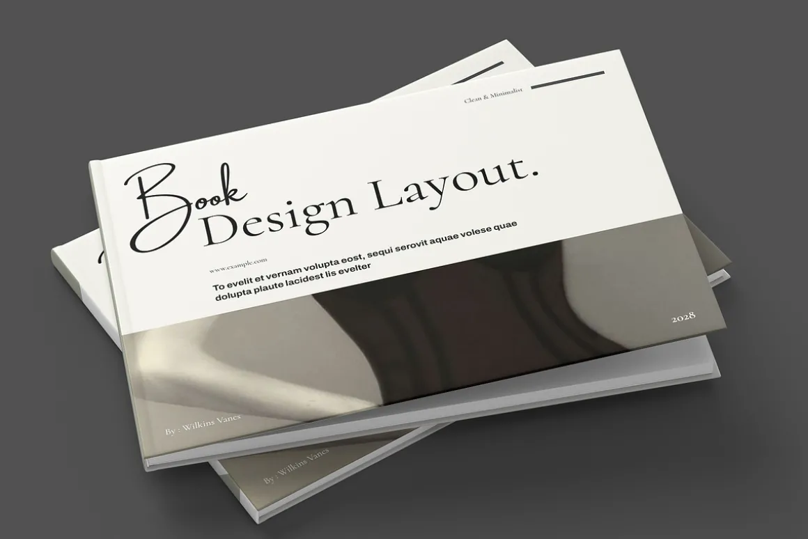 Book Title Layout Landscape Template