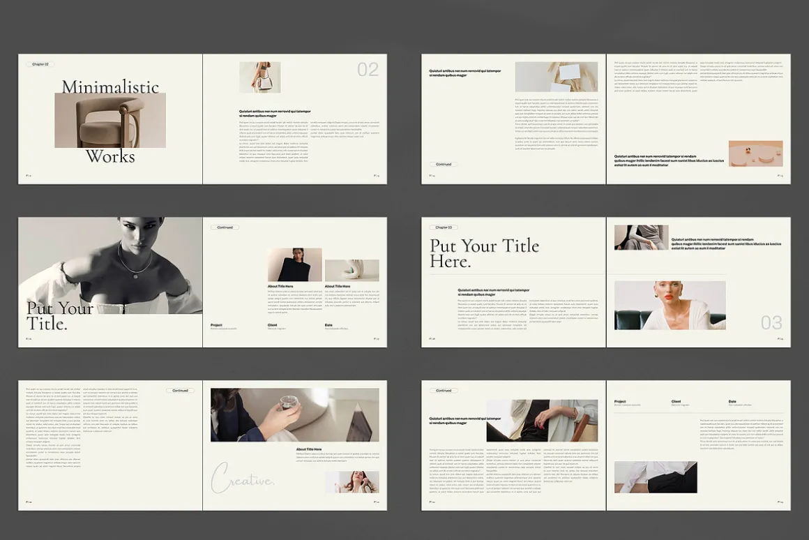 Book Title Layout Landscape Template