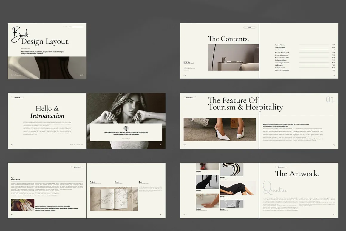 Book Title Layout Landscape Template