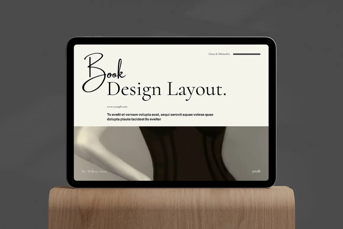 Book Title Layout Landscape Template