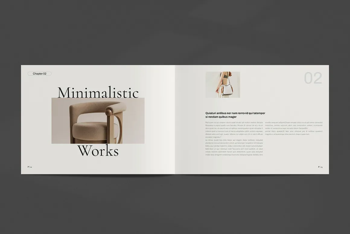 Book Title Layout Landscape Template