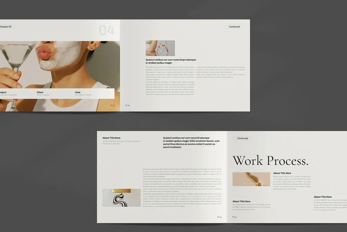 Book Title Layout Landscape Template