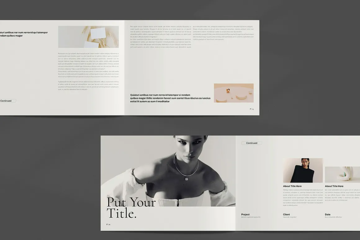 Book Title Layout Landscape Template
