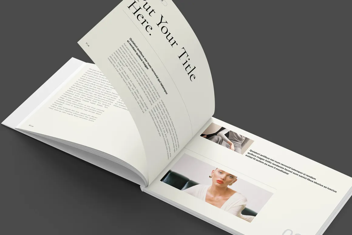Book Title Layout Landscape Template