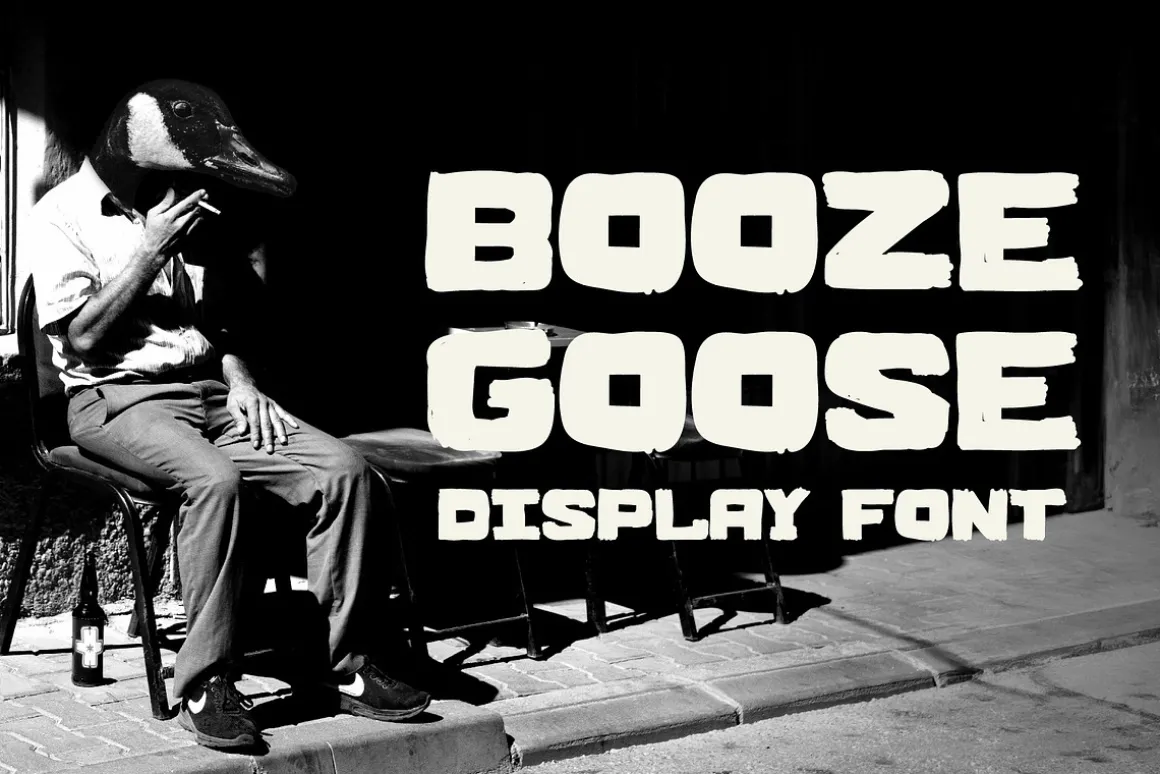 BOOZE GOOSE MESSY DISPLAY FONT