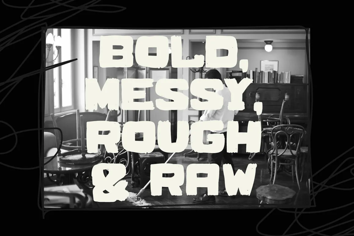 BOOZE GOOSE MESSY DISPLAY FONT