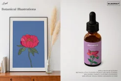 Botanical Modern Floral Illustration