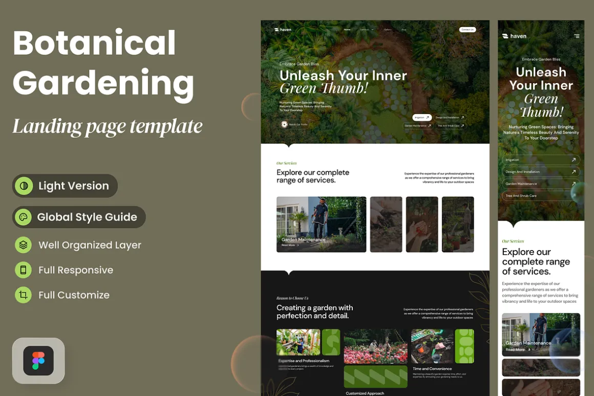 Botanical Garden Landing Page