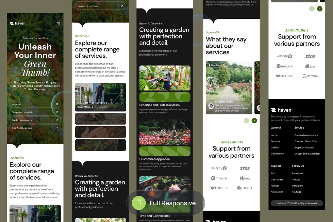 Botanical Garden Landing Page