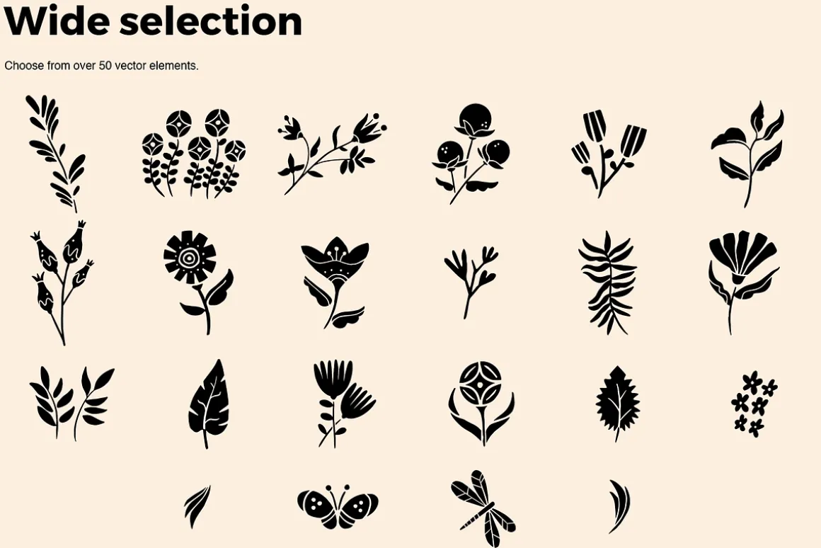 Botanical Linocut Bundle 1
