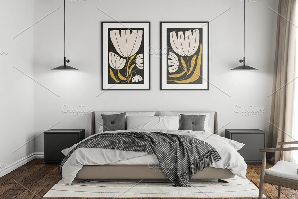 16 Botanical Mid Century Posters