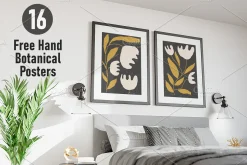 16 Botanical Mid Century Posters