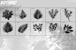 70 Botanic Dither Vector & PNG