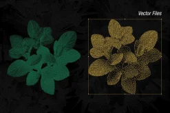 70 Botanic Dither Vector & PNG
