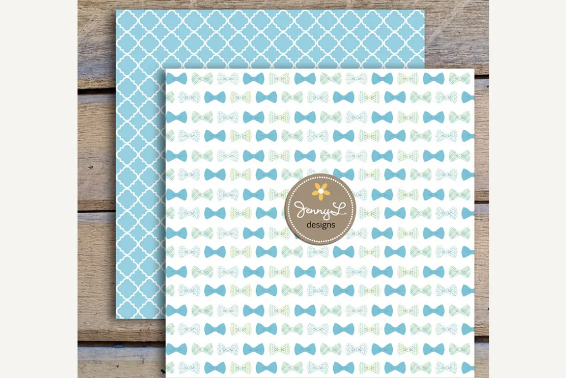 Bow Ties Digital Paper & Clipart