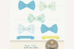 Bow Ties Digital Paper & Clipart